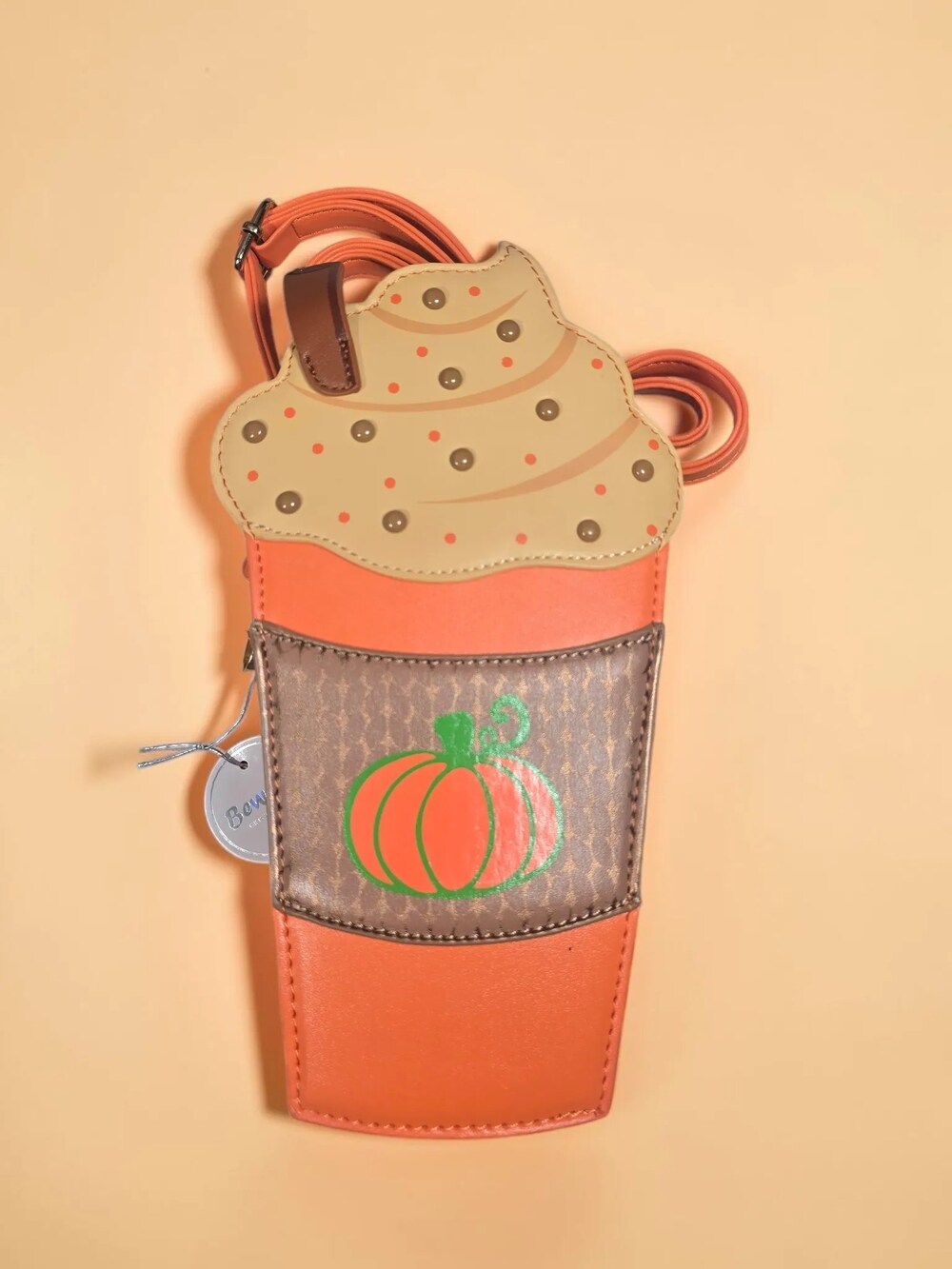 Fall Halloween Pumpkin Spice Latte Drink Cup Bag